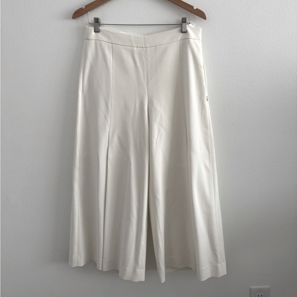 Vince Pants Pleat Front Culotte Designer Wide Cropped Pants